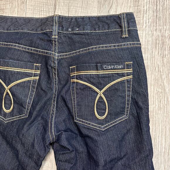 Calvin Klein Dark Wash Mid Rise Skinny Jeans WMNS 6P Blue #PB98A02 Casual Travel - Picture 5 of 10